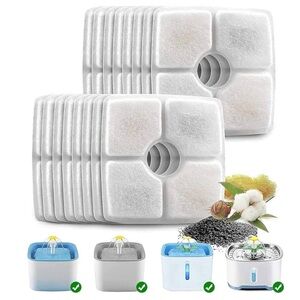 Automatic Pet Water Fountain Replacement Filters and Sponges, [Fits 84 oz] New